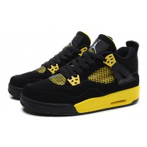 Wholesale Air Jordan 4 Thunder Black Yellow Sneakers For Men
