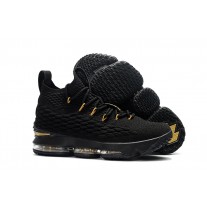Nike LeBron James 15 Black and Gold Basketball Shoes