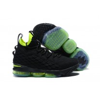 Nike LeBron James 15 Black and Volt Basketball Shoes