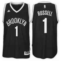 Nike NBA Brooklyn Nets 1 D'Angelo Russell Jersey Road Black New Swingman Stitched
