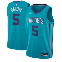 Nike NBA Charlotte Hornets #5 Nicolas Batum Jersey Jordan Swingman Icon Edition