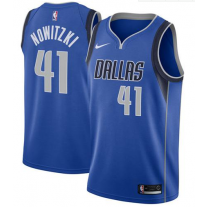 Nike NBA Dallas Mavericks 41 Dirk Nowitzki Jersey Royal Blue Swingman