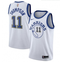 Nike NBA Golden State Warriors 11 Klay Thompson Jersey White Throwback Swingman Hardwood Classics