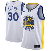 Nike NBA Golden State Warriors 30 Stephen Curry Jersey White Swingman Edition