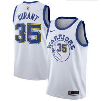 Nike NBA Golden State Warriors 35 Kevin Durant Jersey White Throwback Swingman Hardwood Classics