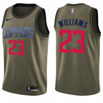 Nike NBA Los Angeles Clippers 23 Louis Williams Jersey Green Salute to Service Swingman