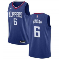 Nike NBA Los Angeles Clippers 6 DeAndre Jordan Jersey Blue Swingman Icon Edition