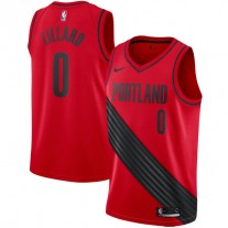 Nike NBA Portland Trail Blazers 0 Damian Lillard Jersey Red Statement Edition Swingman