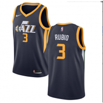 Nike NBA Utah Jazz 3 Ricky Rubio Jersey Navy Swingman Icon Edition