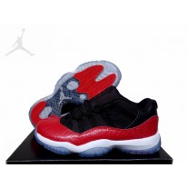 Wholesale Mens Womens Jordans 11 Retro Low Black Red Basketball Shoes