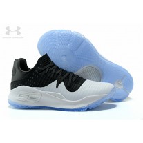 Women's Under Armour Curry 4 Low White Black Shoes On Sale