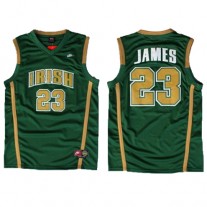 NBA St. Mary High School 23 LeBron James Throwback Jersey Green Swingman Hardwood Classics