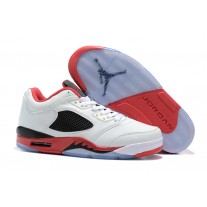 Cheap Air Jordan 5 Low Fire Red Black Tongue For Sale