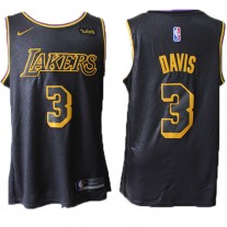 Anthony Davis Lakers City NBA Jerseys Black Cheap For Sale