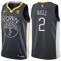 Best NBA Jerseys For Warriors 'The Town' Jordan Bell #2 Grey