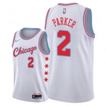 Cheap Bulls Jabari Parker City Edition Jersey White For Sale