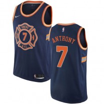 Cheap Carmelo Anthony NBA Knicks #7 City Navy Blue Jersey