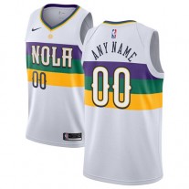 Cheap Custom Pelicans Nike White Jersey City Edition For Sale