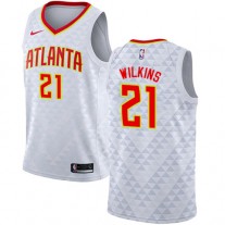 Cheap Dominique Wilkins Hawks Home White Jersey NBA Association