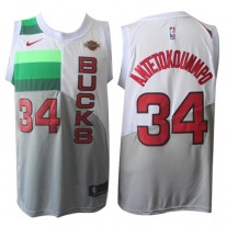 Cheap Giannis Antetokounmpo Bucks Earned Jersey White Gray Sale