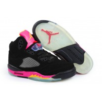Cheap Girls Air Jordan 5 Pink Citrus Black Pink For Sale