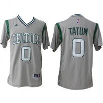 Cheap Jayson Tatum Celtics Sleeved Gray NBA Jersey For Sale