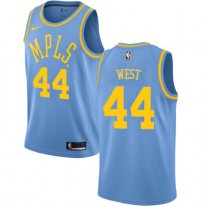Cheap Jerry West Throwback Lakers MPLS Jersey Blue Classics Sale