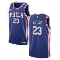 Cheap Jimmy Butler 76ers Cream Blue NBA Away Jersey For Sale