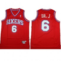 Cheap Julius Erving DR. J Nickname 76ers Red Throwback Jersey