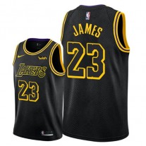 Cheap Lebron James Lakers City Jersey Black NBA For Sale