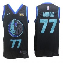 Cheap Luka Doncic Mavericks City New Jersey Black 2018-2019