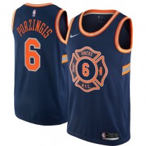 New Porzingis Knicks NBA City Jersey Navy Swingman Nike