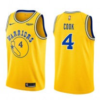 Cheap Quinn Cook Warriors Hardwood Classic Edition Jersey Gold