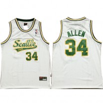 Cheap Ray Allen Vintage Seattle Supersonics White Jersey Sale