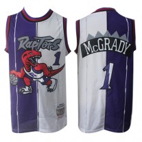 Cheap Tracy Mcgrady Raptors Retro Split NBA Jerseys Purple And White