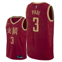 Chris Paul Rockets New Jersey Red City Edition For Cheap Sale
