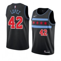 Coolest Robin Lopez New Bulls Black NBA Jerseys City For Sale