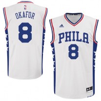 Jahlil Okafor 76ers Home Jersey White Replica NBA Cheap Sale