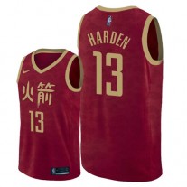 James Harden Rockets City Edition New NBA Jerseys Red For Cheap