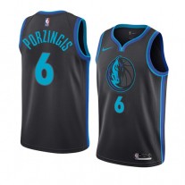 Kristaps Porzingis Dallas Mavericks City Black Jersey Cheap Sale