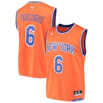 Kristaps Porzingis Knicks #6 Alternate Orange Jersey Cheap Sale