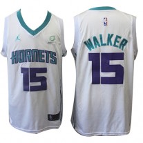 Nike NBA Charlotte Hornets #15 Kemba Walker Jersey White Jordan Swingman Association Edition