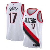 Men’s Portland Trail Blazers Shaedon Sharpe Association Jersey – White