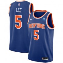 Real Nike NBA Courtney Lee Knicks #5 Blue Swingman Jersey