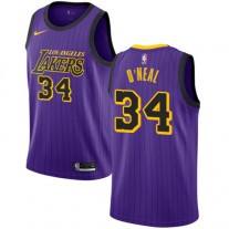 Shaquille O'Neal Lakers New Purple City Jersey Cheap Sale
