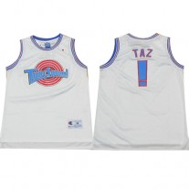 Space Jam Tune Squad 1 Taz White Stitched Basketball Jersey