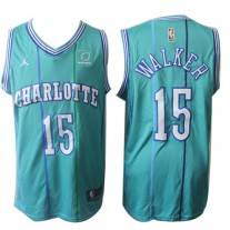 Wholesale Kemba Walker Hornets Hardwood Classics Teal Jersey