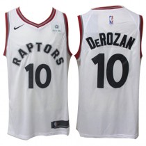 Nike NBA Toronto Raptors 10 DeMar DeRozan Jersey White Association Edition Swingman