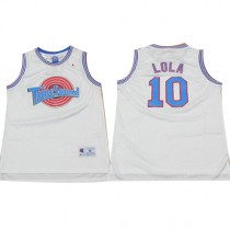 Space Jam Tune Squad 10 Lola Bunny White Movie Stitched Basketball Jersey