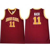 NCAA SantaClara 11 Steve Nash Jersey Red Hardwood Classics